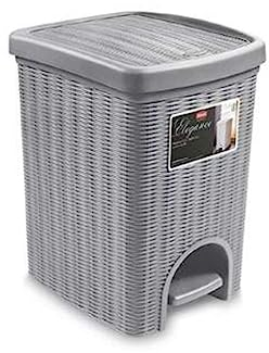 Stefanplast Elegance Rattan Bin 20Lt, Grey