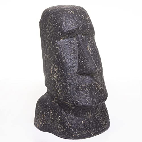 Moai Figur Stein-Guss Osterinsel Statue Schwarz Grau ca. 40 cm