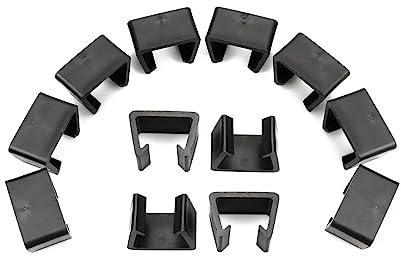 Hyakoz 12 Pieces Rattan Möbel Verbinder Gartenmöbel Verbinder Clips Polyrattan Möbel Clips for Patio Furniture Outdoor Couch Black Connection Clips