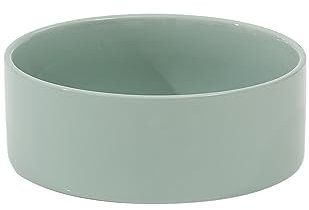 Havniva Ceramic 8.2inch Dog Bowl for Large-Breed Dogs, Anti-Slip and Weighted Pet Food and Water Bowl (Single Bowl - Light Green)