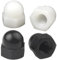 2/5/10/20 Stück Nylon-Hutmuttern mit Hutkappe, weiß/schwarz, Kunststoff, Sechskant-Sechskantmutter, M3, M4, M5, M6, M8, M10, M12, M14, M16, M18, M20 Hardware-Hutmuttern ( Color : White , Size : M18 (2
