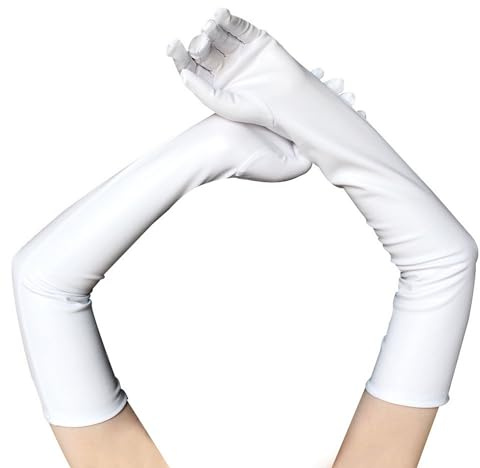 Sihaby Lange Lacklederhandschuhe,Damen Opernhandschuhe,Fashion Handschuhe für Kostüm Tanz Halloween Abend Party