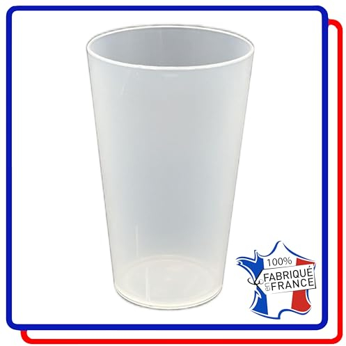 éco gobelets - Gobelet Réutilisable, Économique, Recyclable - Verre Plastique Rigide Polypropylène sans BPA - Passe Lave-Vaisselle - Transparent - 30cl x100
