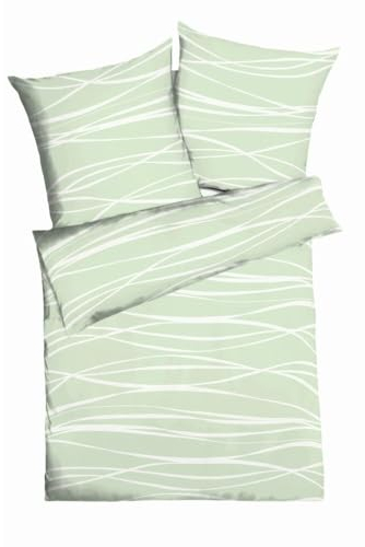 Kaeppel Bettwäsche Motion Colours Mako-Satin Jade Größe 1x 135x200 cm + 1x 80x80 cm