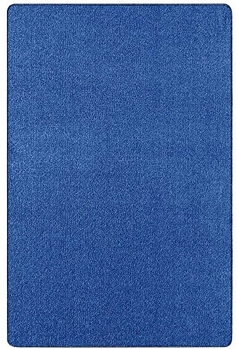 Teppich Boss - Design Kurzflor Teppich Nasty Uni einfarbig, Größe:200x300, Farbe:Blau