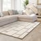 Interiyou Teppich Wohnzimmer Verona - 250x350 cm Creme/Grau - Für Schlafzimmer, Esszimmer, Kinderzimmer - Hochflor mit 3D-Effekt - geometrische Muster - Pflegeleicht