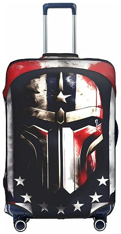 Reisekoffer mit USA-Flagge, personalisierbar, Unisex, elastisch, 45,7 - 53,3 cm, weiß, xl