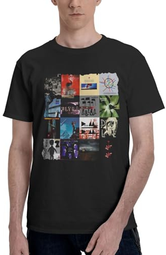 De&PE & Che T-Shirt für Herren, bedruckt, kurzärmelig, Rundhalsausschnitt, Baumwolle, lässiges Oberteil, Sommer, Outdoor, Vintage, normale Größe, Depeche Mode-2, L
