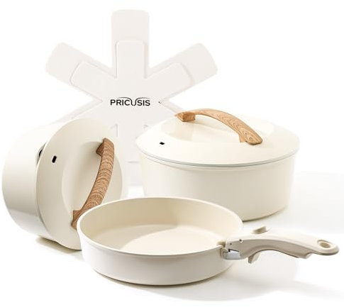 PRICUSIS Juego de sartenes y ollas