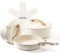 PRICUSIS Ceramic Pots and Pans Set with Detachable Handle, Non-toxic Cookware Set Nonstick, 8pcs Cooking Set with Die-cast Lids, 100% Dishwasher Safe & 450F Oven Safe, PFOA PFAS PTFE Free, Cream White