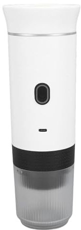 HEEPDD Machine à Expresso Portable pour les Voyages, Machine à Expresso électrique Auto-chauffante à Chargement USB, Mini Cafetière Portative en Plein Air pour le Camping et la (WHITE)