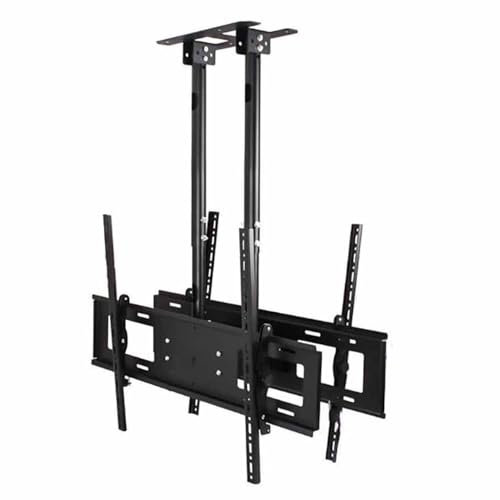 CAMEKIGZ Supporto per TV a soffitto bifacciale - Supporto per TV a Parete, per TV da 60-100 Pollici, Sollevatore telescopico per TV, Gancio per TV con Regolazione dell'altezza, Supporto per