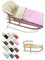 Kombi-Angebot Holz-Schlitten mit Rückenlehne & Zugseil + universaler Winterfußsack (108cm), auch geeignet für Babyschale, Kinderwagen, Buggy, aus Wolle Uni (rosa)