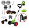21V Strimmer, 2000mah Electric Cordless Strimmer with 2 Batteries, Garden Strimmer with Wheels, for Garden Clearing Weeds Trees, Height Adjustable, 3 Types Blades