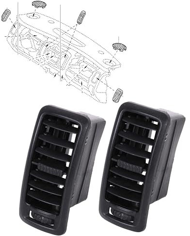 INLY 2 piezas para consola central, rejilla de ventilación, aire acondicionado, rejilla de salida de aire, difusor climático compatible con Trafic Vivaro Primastar (2001-2014) 93160688 9857282220