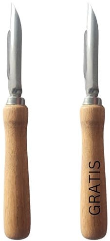 EraGreen Sparschäler mit Holzgriff - 1+1 Gratis - Kartoffelschäler mit extrem scharfen Klinge aus rostfreiem Edelstahl - Gemüseschäler Obstschäler