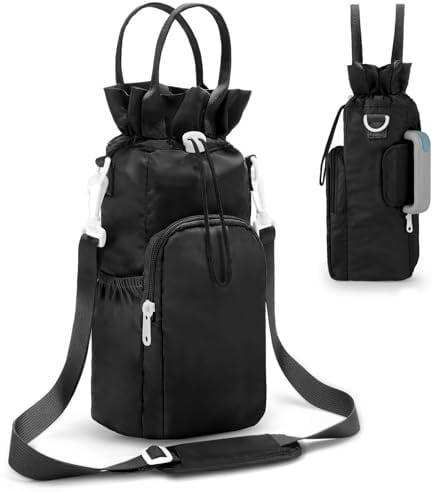 Frouen Water Bottle Carrier Bag, Water Bottle Holder With Strap For Stanley 40oz Tumbler, Crossbody Insulated Water Bottles Holder with With Phone Pouch Carrier Sling Bag
