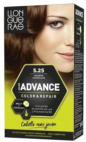 Diaz Cadenas | Tinte Advance Profesional 5.25 Marrón Chocolate 146,5 ml | Tinte Permanente para Cabello Cobertura de Canas