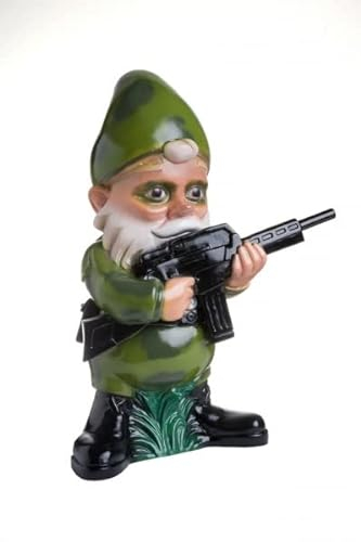 Gartenzwerg als Elite-Soldat 41 cm
