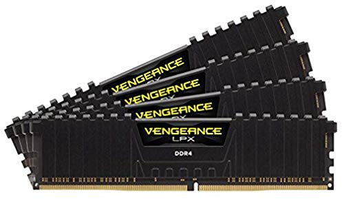Corsair Vengeance LPX Memorie per Desktop a Elevate Prestazioni, 64 GB (4 X 16 GB), DDR4, 3000 MHz, C16 XMP 2.0, Nero