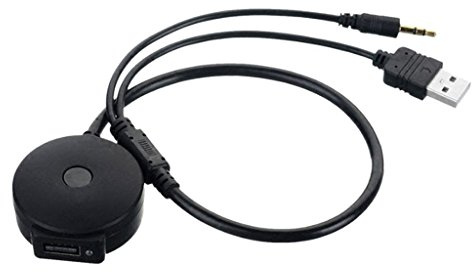 SGerste Câble USB avec adaptateur audio AUX 3,5 mm vers USB femelle Bluetooth pour Mini Cooper BMW Series 1, 2, 3, 5, 6, 7, X1 X 3 X4 X 5 X6 E46