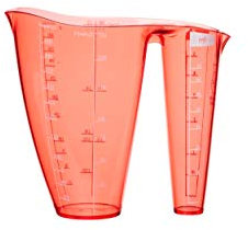 Colourworks 2 in 1 Plastic Measuring Jug for Dry and Liquid Ingredients, Cherry, 500 ml