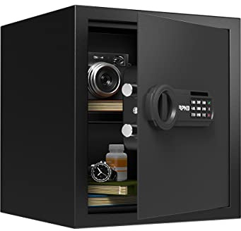 RPNB Small Home Safe Box,Personal Safe,Metal Money Safes for Home,1.2 CuFt