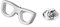 BRERA 67 - broches et pins pour femme en metal en forme de lunettes, broche femme vetement, broche homme pins, mini broche bijoux, pince decollete femme