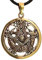 Kiss of Leather Pentagramm Anhänger aus Bronze mit Baumwollband