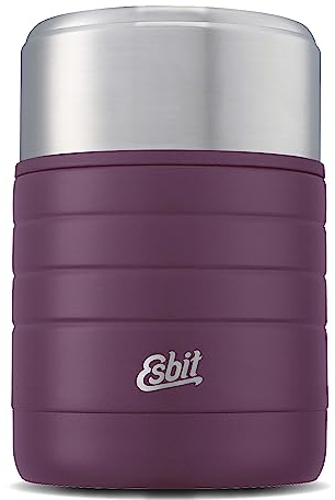 Esbit Thermobehälter Majoris für Essen - Warmhaltebehälter 600 ml in Aubergine - aus Edelstahl für warme und kalte Speisen