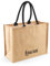 Caribu design Borsa in Juta Personalizzata con Nome Iniziali Testo e Fiocco opzionale - Tote Bag Personalizzata Shopper Grande per Donna Ragazza 42x33x19 cm Estiva per Spiaggia Mare Shopping