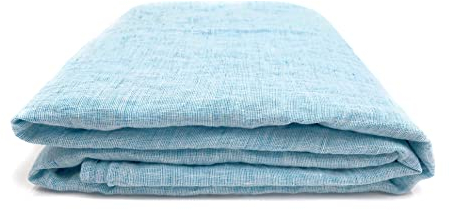 JOWOLLINA Laken Bettlaken Überwurf 100% Leinen Soft Washed Finish180 g/m2 (145x250 cm, Melange Türkise-blau)