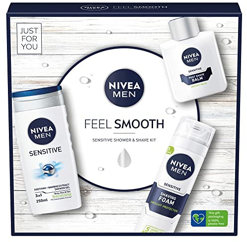 Nivea Men Feel Smooth Sensitive Shower & Shave Kit Gift Set