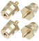 X AUTOHAUX 2 Pair M6 Battery Terminal Connector Brass Tone Post Adapter Screws