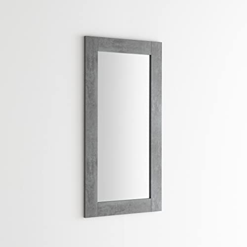 ARHome Wandspiegel, 126 x 66 cm, Dunkler Beton, Spiegel, Made in Italy