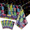 4 Pack Let's Glow Tischdecken, Neon Tischdecken Let's Glow Tischdecke für Let Glow in The Dark Party Dekorationen, 220x130cm Glow Neon Party Tischdecke Supplies