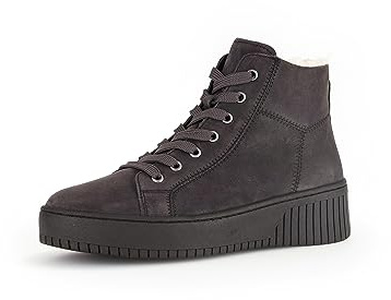 Gabor Damen Schnürstiefeletten, Frauen Schnürboots,Wechselfußbett,Best Fitting,Warmfutter,uebergangsschuhe,Pepper (schwarz),43 EU / 9 UK