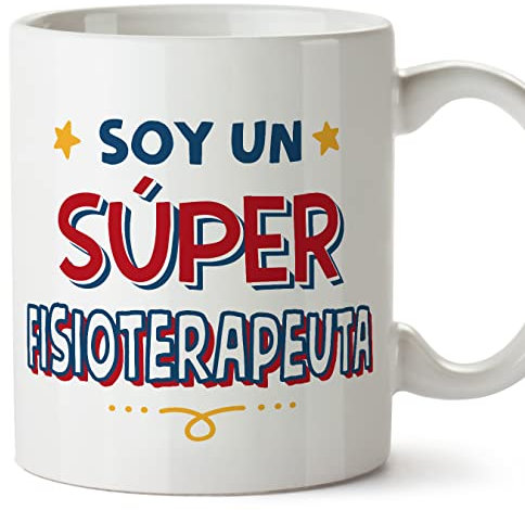 MUGFFINS Tazas para FISIOTERAPEUTA hombre - En Español - Soy Súper - 11 oz / 330 ml - Regalo original y divertido