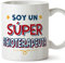MUGFFINS Tazas para FISIOTERAPEUTA hombre - En Español - Soy Súper - 11 oz / 330 ml - Regalo original y divertido