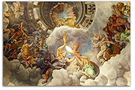 HOPNRU Griechische Mythologie Götter Figuren Ölgemälde Poster Renaissance Wandkunst Bild Druck Leinwand Malerei Modernes Wohnzimmer Ästhetisches Dekor Poster (60x90cm-Ohne Rahmen)
