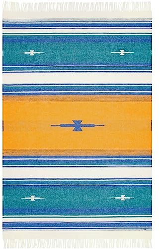 Steppenwolle® Decke groß Valley (135x200 cm) Decke XL aus 100% Schurwolle | Geeignet als Sofadecke Tagesdecke Outdoordecke & Überwurfdecke | Wolldecke in grün gelb | Fair produziert in der EU