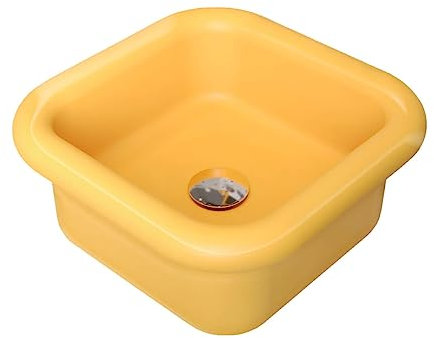 Lavabo rétro en céramique 40 cm - True Colors Lite - Jaune Soleil