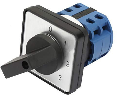 Jadeshay Interruptor de Cambio,660V 20A Interruptor de Transferencia Universal Selector de Leva Giratoria 4 Posición 2 Polos