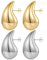 AYNKH 2 Paar (Gold und Silber) Bottega Dupes Ohrringe Gold Tropfen Vergoldete, Leichte Waterdrop Hollow Open Hoops, Waterdrop Hypoallergen Ohrringe, Modeschmuck für Damen Mädchen