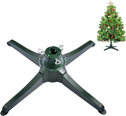 HSRG Rotierender Weihnachtsbaumständer, Elektrischer Weihnachtsbaumständer Für Bis Zu 3 M Große Künstliche Bäume, Für Weihnachtsdekorationen, Zuhause, Büro