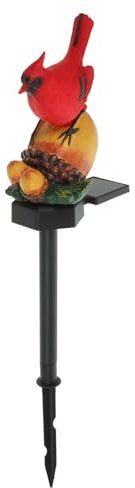 HOMSFOU Solarleuchten Für Den Garten Solar-Gartenleuchten Dekorative Solar-Garten-Dekoleuchten Dekorative Solar-Gartenleuchten Vogeldekorationen Rasendekoration Außen-Stehlampe Aus
