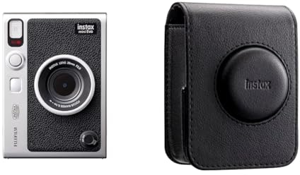 INSTAX Mini EVO Black (USB-C) + Mini EVO Kameratasche, schwarz