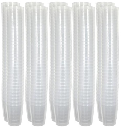 MIJOMA Lot de 320 verres à liqueur incassables en plastique robuste, verres à shot Jello, desserts, fête, mariage, anniversaire. Passe au lave-vaisselle, réutilisables, 29 ml (Transparents)