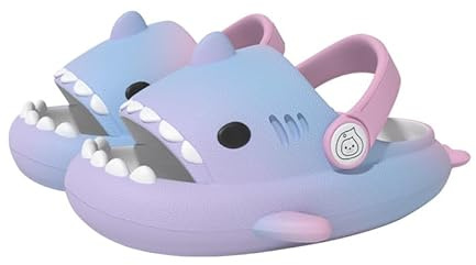 Chanclas de Playa para Niña Niño Tiburón Zapatillas de Ducha Antideslizante Tigre Zapatos de Piscina Sandalias Ligero Verano Shark Slippers