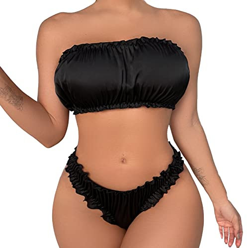 SKTIISN Babydoll Dessous sexy Hochzeit Unterhosen Damen Festival Outfit Damen Latex Dessous Frauen sexy Sport BH Damen starker Halt Damen top Slip Damen Spitze Moulin Rouge Dessous Set Strapse strümp